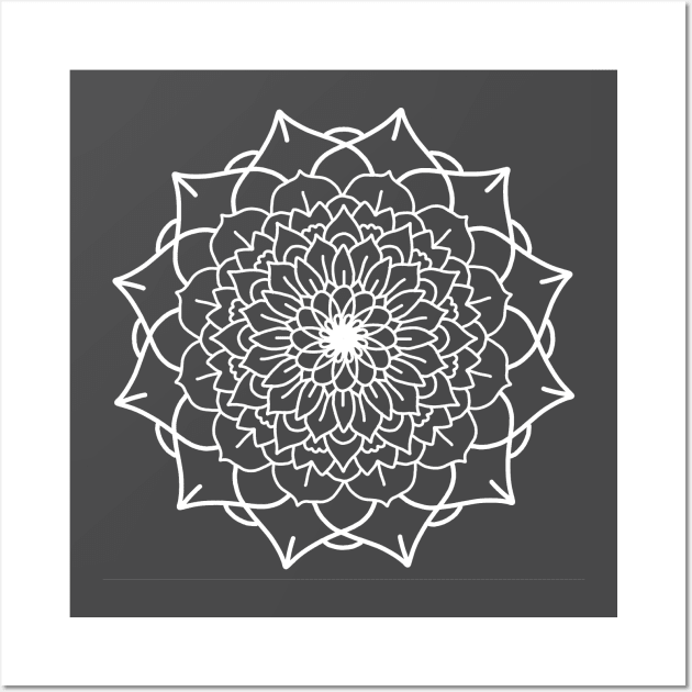 WHITE MANDALA Wall Art by SianPosy